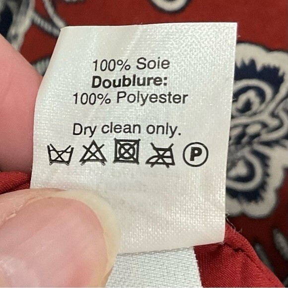 Madewell Silk Slip Dress Sleeveless Burgundy & Navy Blue Floral Sz Lg Sundress - Picture 5 of 7